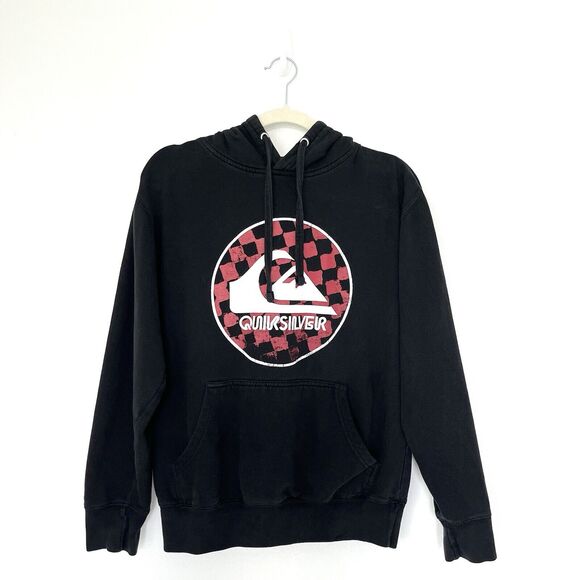 Quicksilver Vintage Hoodie Men’s small Surf Skate 90s Y2K Cotton Goth Grunge - Picture 2 of 8